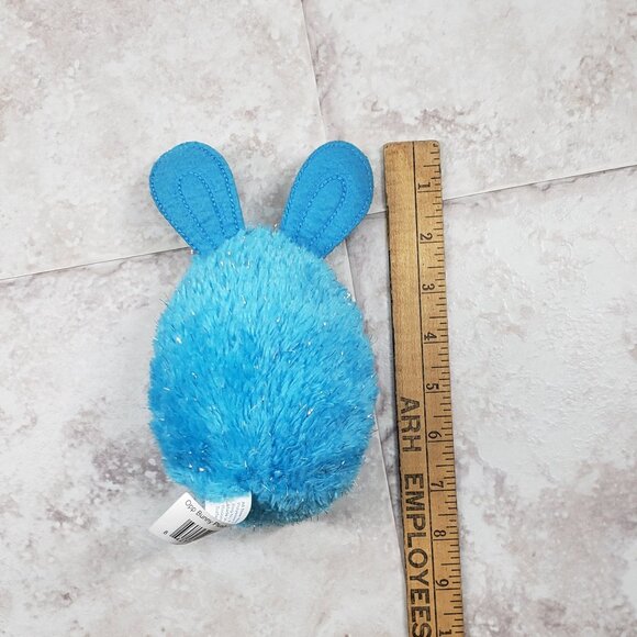 2 Ages 3+ Blue Metallic Fuzzy Bunnies Opp Plush Stuffed Animal 6" - Picture 9 of 11